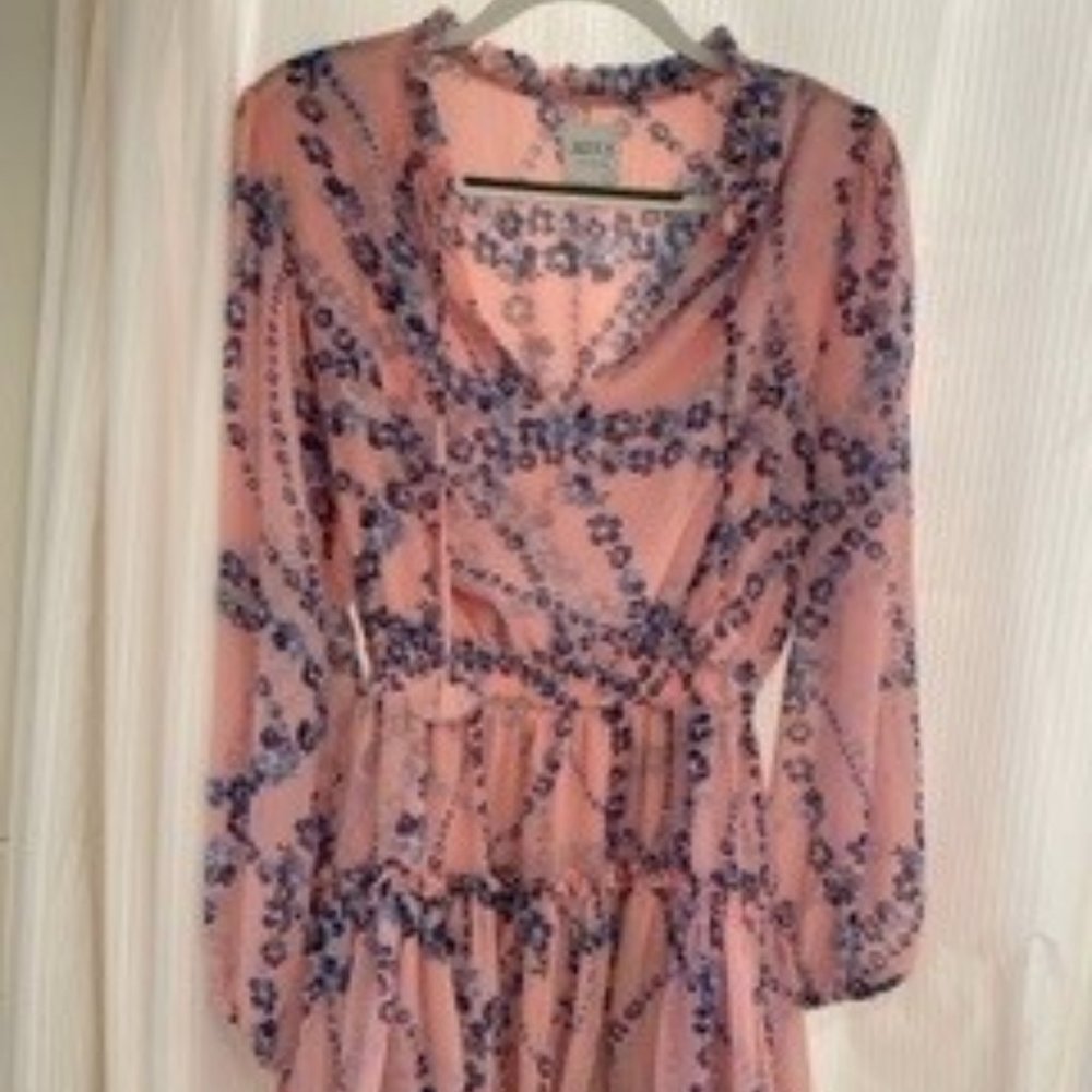 Misa Los Angeles Lorena Dress, Rose and Blue, Size 2
